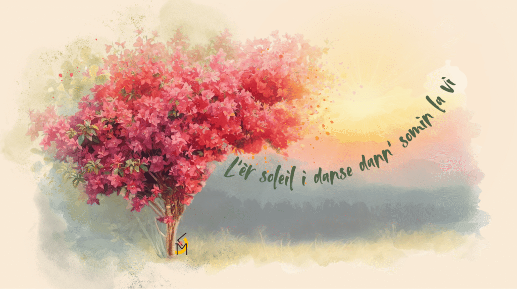 L’èr soleil i danse dann’ somin la vi